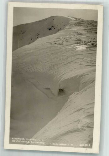 Wiesenbaude 1934 Winter Hüttenstempel