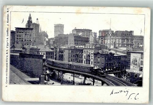 New York City 1903 Gebrauchsspuren Eisenbahn 5. Kurve