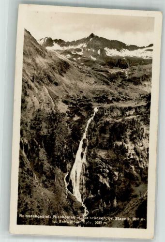 Zandlacher Hütte Foto AK Hüttenstempel Rieckenfall