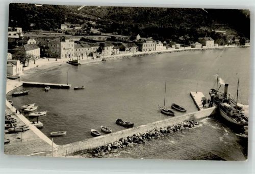 Lopud 1936 Foto AK Lopud Hafen
