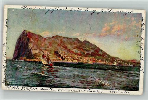 Gibraltar 1907 Gebrauchsspuren Rock of Gibraltar