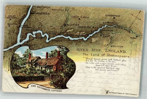 Stratford-on-Avon 1904 Gebrauchsspuren Ann Hathaway´s Cottage The Land of Shakespeare