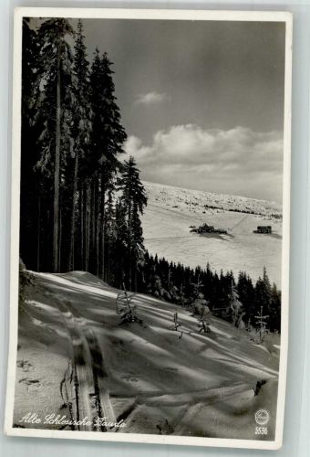 Alte schlesische Baude 1942 Winter Berghütte Gasthaus