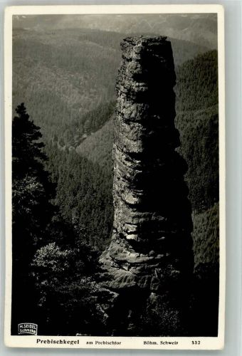 Hrensko Herrnskretschen Foto AK Prebischkegel Prebischtor