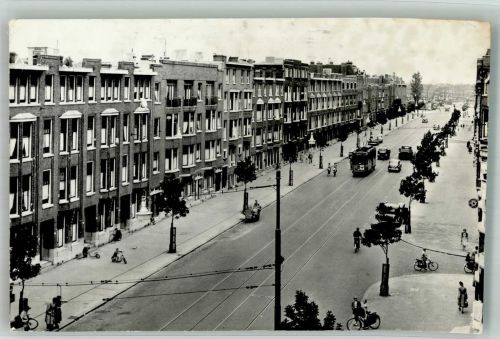 3001 Rotterdam 1964 Gebrauchsspuren Beukelsweg Auto Geschäft Straßenbahn