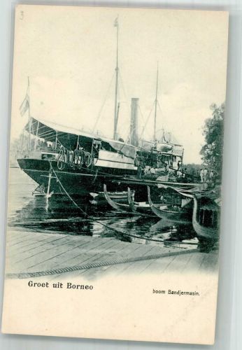 Jakarta Batavia Foto AK Hafen Borneo