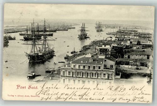 Port Said 1899 Gebrauchsspuren Hafen
