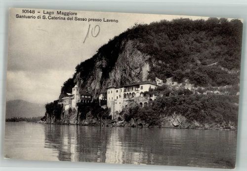21038 Leggiuno Foto AK Lago Maggiore Kloster Santa Caterina del Sasso