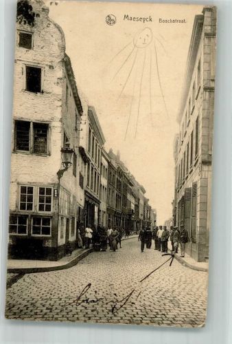 Maeseyck 1915 Gebrauchsspuren Feldpost WK I Boschstraat