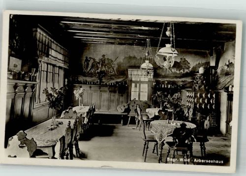 94252 W8371 Arberseehaus Foto AK Gasthaus Gaststube Verlag Ludwig Riffelmacher Nr. 2884