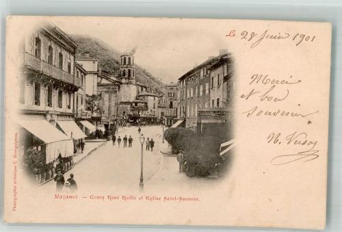 81200 Mazamet 1901 Gebrauchsspuren Gasthaus Kirche Cours René Reille