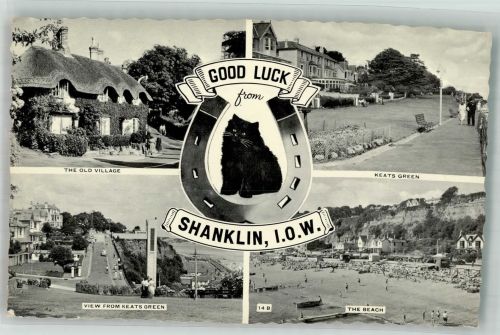 Shanklin 1960 Gebrauchsspuren Schwimmbad Strand Keats Green Katze Isle of Wight