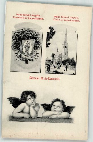 2663 Rohr im Gebirge Foto AK Engel Kirche Gnadenbild Maria -Einsiedel