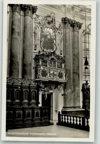 82256 W8080 Fürstenfeldbruck Foto AK Portal und Chorgestühl in der Klosterkirche