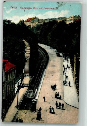 06712 O4900 Zeitz , Elster 1918 - Wendischer Berg mit Zahnradbahn Verlag Zieher, Ottmar