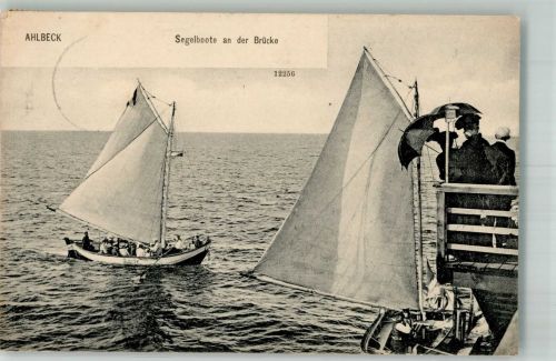 17419 O2252 Seebad Ahlbeck 1906 - Segelboote an der Seebrücke Verlag Reinicke & Rubin