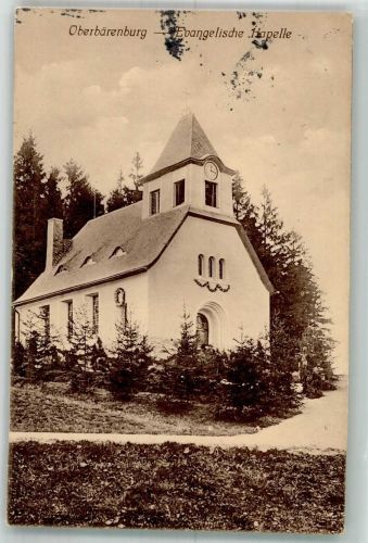 01773 O8242 Oberbärenburg 1915 - Ev. Kapelle Feldpost WK I Freiberg