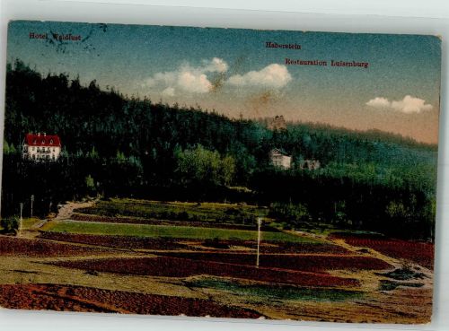 95632 W8592 Wunsiedel 1920 - Hotel Waldlust Gasthaus Luisenburg und der Haberstein