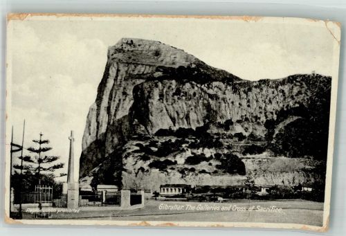 Gibraltar 1936 Gebrauchsspuren Denkmal Cross of Sacrifice