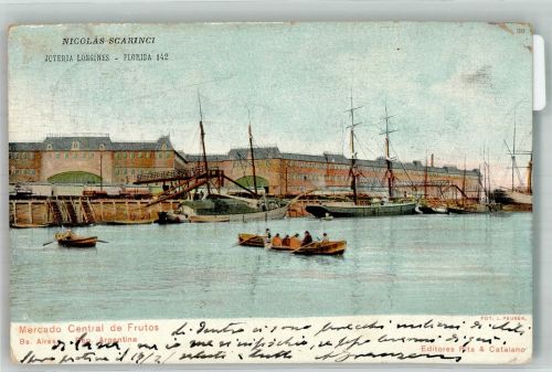 Santos 1906 Gebrauchsspuren Hafen Markthallen