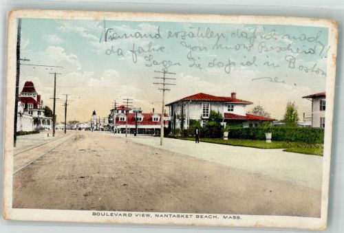 Boston 1915 Gebrauchsspuren Hull Straßenansicht Nantasket Beac