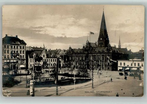 Malmö 1925 Gebrauchsspuren Litfaßsäule Stortorget