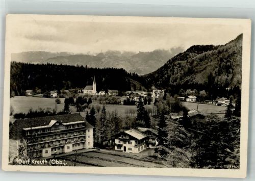 83700 W8185 Kreuth b Tegernsee 1932 - Panorama des Ortes mit Pfarrkirche St. Leonhard