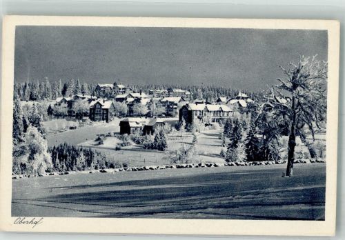 98559 O6055 Oberhof , Thüringen Winter Panorama des Ortes im Schnee