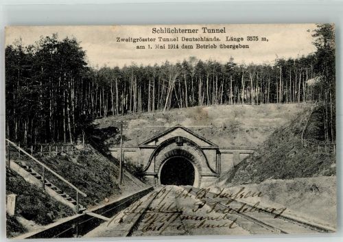 36381 W6490 Schlüchtern 1916 - Schlüchterner Tunnel Fotograf Freund