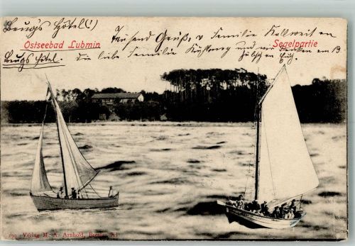 17509 O2205 Lubmin 1902 - Segelboote auf der Ostsee