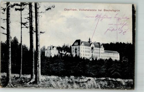 95493 W8583 Bischofsgrün 1908 Gebrauchsspuren Volksheilstätte Hüttenstempel
