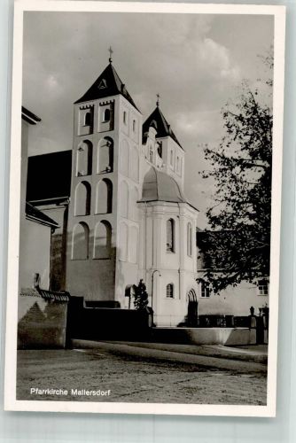 84066 W8304 Mallersdorf-Pfaffenberg Foto AK Pfarrkirche St. Johannes Fotograf Püls