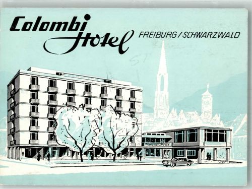 79098 W7800 Freiburg im Breisgau Gebrauchsspuren Colombi Hotel Werbung
