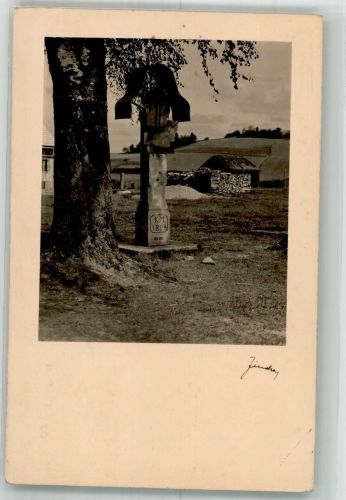 89611 W7937 Obermarchtal 1934 Foto AK Ein Bildstock Ort lt. Stempel