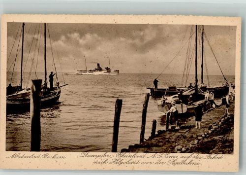 26757 W2972 Borkum - Seebäderschiff Rheinland vor der Segelbuhne Fotograf Rupprecht