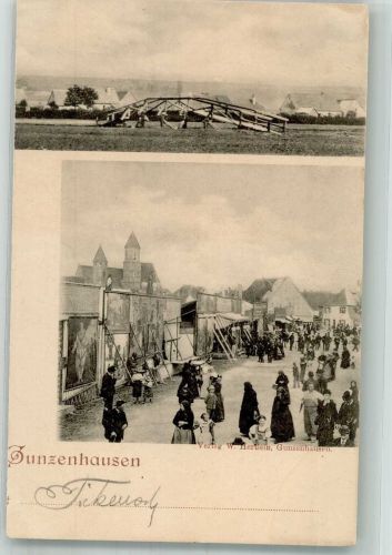 85386 W8057 Günzenhausen , Kr Freising - Kirchweih Teil ehrfach-AK