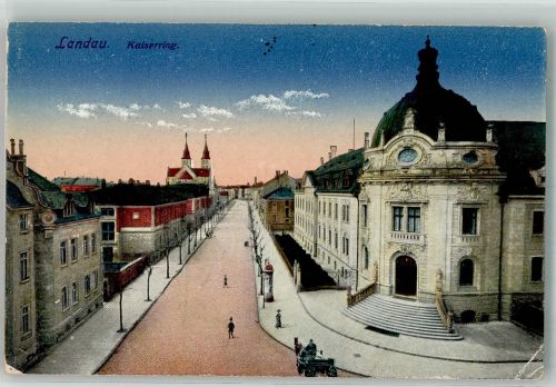 76829 W6740 Landau in der Pfalz 1920 Gebrauchsspuren Kaiserring Litfaßsäule