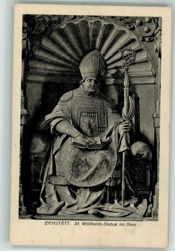 85072 W8078 Eichstätt , Bay 1925 - St. Willibalds-Statue Dom