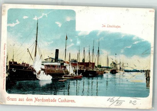 27472 W2190 Cuxhaven 1902 - Löschhafen