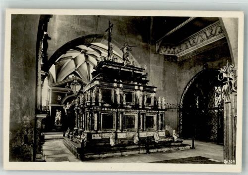 09599 O9200 Freiberg , Sachs Foto AK Kurfürst-Mortz-Monument Begräbniskapelle Dom