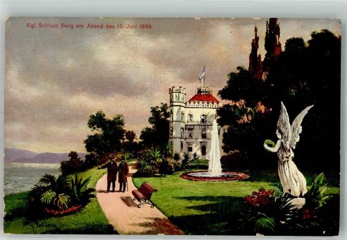 82335 W8137 Berg , Starnberger See - Schloss Berg 1886