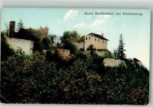 07422 O6823 Bad Blankenburg - Burgruine Greifenstein Verlag Zieher, Ottmar 7834
