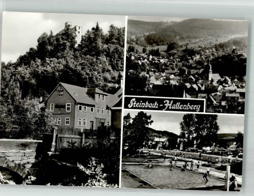 98587 O6081 Steinbach-Hallenberg Foto AK Schwimmbad