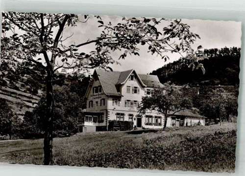 76593 W7562 Lautenbach , Murgtal Foto AK Gasthaus Pension Lautenfels