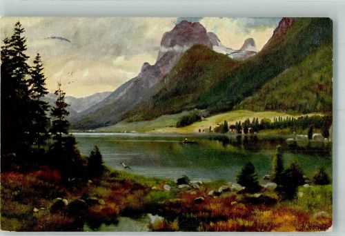 83471 W8240 Berchtesgaden 1911 Künstlerkarte Hintersee Mühlsturzhörner sign. Hofmann