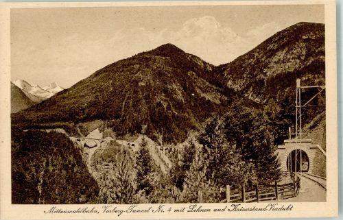 6100 Reith bei Seefeld Gebrauchsspuren Mittenwaldbahn Vorberg Tunnel Nr. 4 bei Leithen