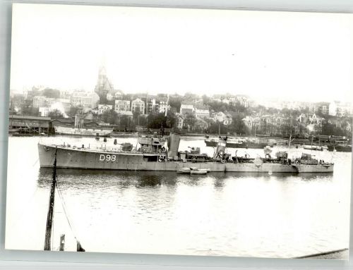 24937 W2390 Flensburg FOTO KEINE AK Torpedoboot D98 Ort handschriftlich