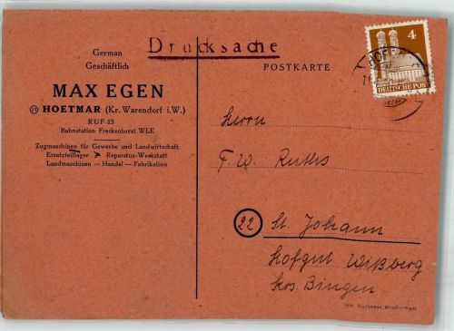 48231 W4410 Hoetmar Gebrauchsspuren Max Egen