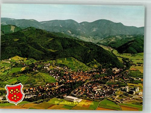 79219 W7813 Staufen , Breisgau - Vogelschau Wappen
