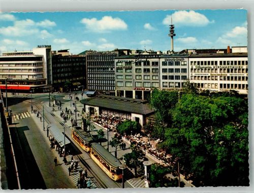 30159 W3000 Hannover - Gasthaus Cafe Am Kröpcke Straßenbahn Litfaßsäule